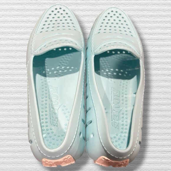 Floafers Women’s Size 8 Aqua Blue Waterproof Penny Loafers Slip-On Boat Shoes - Picture 8 of 8